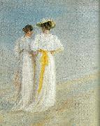 sommeraften pa skagen sonderstrand, anna ancher og marie kroyer Michael Ancher